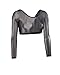 Sleevey Wonders Women’s 3/4 Length Slip-On Mesh Sleeves – Sheer Reversible Arm Cover Up, Cooling Shrug Bolero for Dresses, Tops & Sun Protection