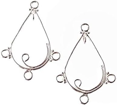 Sterling Silver 925 Chandelier Necklace Earring Findings for Jewelry Making (A)
