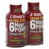Stacker 6 Hour Power Energy Shot, 'EXTRA STRENGTH' Acai Pomegranate, 2-Ounce Bottles (Pack of 16)