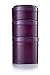 BlenderBottle ProStak Twist n' Lock Storage Jars Expansion 3-Pak with Pill Tray, Plum/Plum