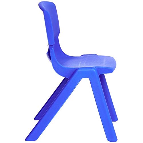 Amazon Basics 12 Inch School Classroom Stack Resin Chair, Blue, 6Pack