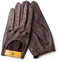 CAFÉ LEATHER - Triton - Driving Gloves [Premium Vegetable Tanning - Handmade by artisans] Specialty Leather/Cobrax Closing/Gütermann Thread