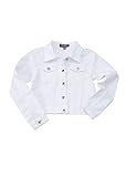 [A33703-WHT-10/12] Chilipop Denim Jean Jacket for Girls, White