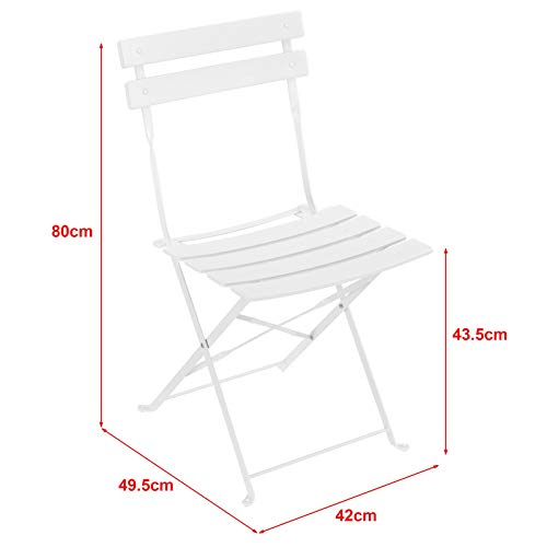 ADHW Bistroset Tisch 2 Stühle Essgruppe Sitzgruppe Balkonset Gartengarnitur – Bild 5