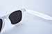 corciova Reflective Revo Large Horn Rimmed Style Uv400 Wayfarer Sunglasses Matte White Frame Blue Mirror Lens