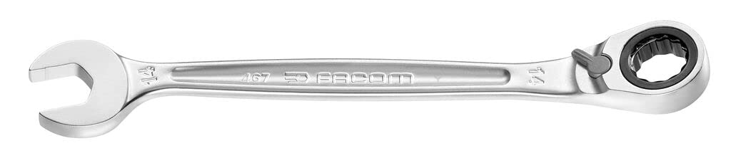 Facom 467B.24 Anti Slip Combination Ratcheting Spanner, 24mm