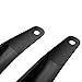 Mayitr Plastic Shoe Horn Simple Flexible Sturdy Slip Black 2pcs