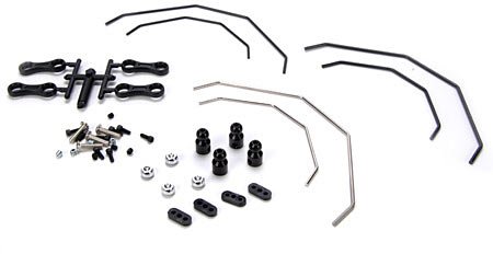 Team Losi Front/Rear Sway Bar Kit: 10-T