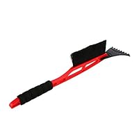 hwangli Practical Winter Car Snow Removal Shovel Ice Scraper Brush Useful Cleaning Tool - Red