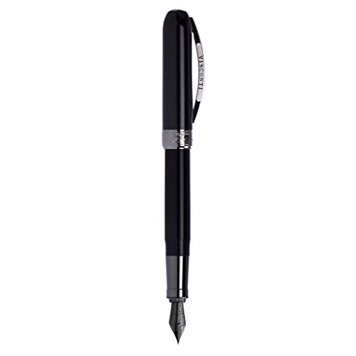 Visconti rembrandt back to black fountain pen - medium …