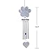 EXPAWLORER Pet Memorial Gifts Dog Wind Chimes - Pawprint Dog Memorial Gifts Remembrance Pet Loss Gifts Metal Cast Wind Chime with Heart-Shaped Pendant Loss of Dog Sympathy Gift Memento for Dogs Cats