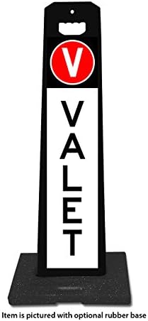Valet Sign Panel, Black, 2Sided, EGP"Valet" ComfortGrip, 14.75"Wx44.5"H, Base Not Included