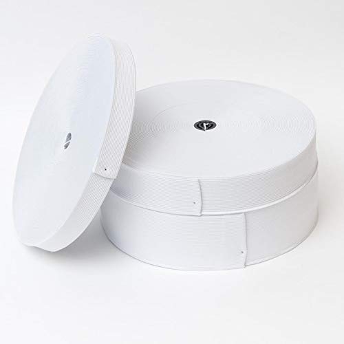 Elastic Haberdashery Trimmings Full Roll 8 Sizes (White, 1.5cm)