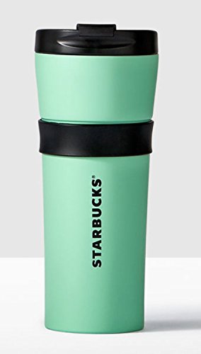 Starbucks mint green stainless steel tumbler grip 16 oz…