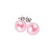 12pairs Assorted Mixed Color Wholesale Lot Glass Pearl Earrings Studs Gift Set Stainless Steel Earrings Pin for Women (8mm)