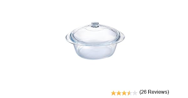 Pyrex 4936919 - Cazuela de Cristal Redonda (2,5 L), Transparente ...