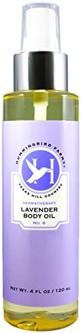 Lavender Body Oil No. 6 with Blend of Olive, Avocado, and Grape Seed Oil + Vitamin E for Skin Replenishment 4 oz.
