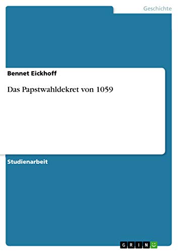 Das Papstwahldekret von 1059 (German Edition)