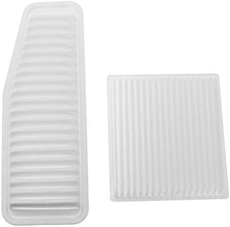 qhtongliuhewu 2 x Engine Air Filter Metal Paper For RAV4 2001-2005 195mm x 220mm x 20mm Approx