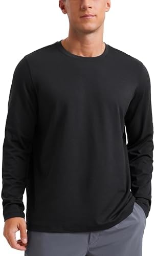 Amazon.com: CRZ YOGA Pima Cotton Long Sleee Shirts for Men