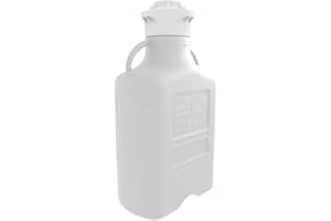 Foxx Life Sciences 1198H93EA EZgrip Autoclavable Polypropylene Space Saving Carboy with Wide Mouth 120mm VersaCap, 20L Capacity