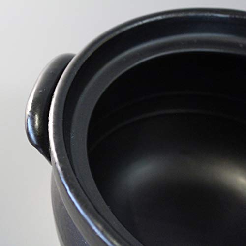 Japanese Donabe Rice Cooker, 3 Go, with Inner Lid, 1900ml, Made in Mie