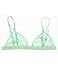 Anemone Women's Full Lace Semi Sheer Bralette Thin Band