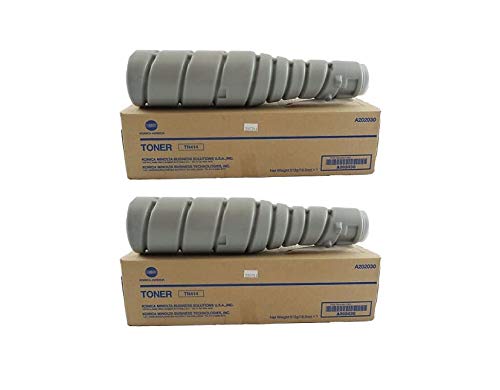 TN414 Genuine Konica Minolta Toner Cartridge 2 Pack, A202030, 25000 Page-Yield Per Ctg, Black