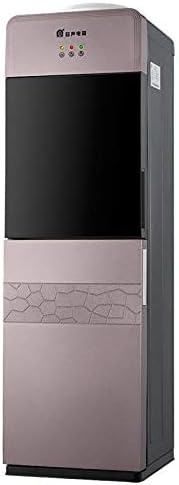 LIANG Vertical Hot And Cold Ice Water Dispenser, Freestanding Top Load Water Cooler Dispenser, Stainless Steel Design with Child Safety Lock (Color : Gray)