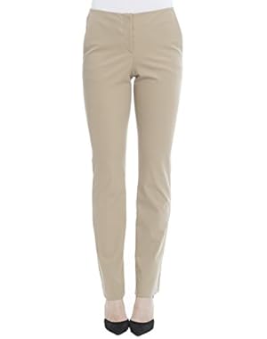 Theory Women's H0104205TS6 Beige Cotton Pants