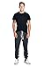 PROGO USA Men's Joggers Sweatpants Basic Fleece Marled Jogger Pant Elastic Waist (X-Small, Marled Black)