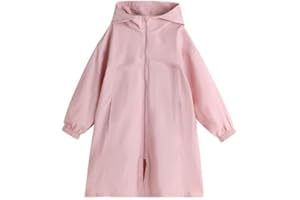 SEEFOR Girls Rain Jackets Waterproof Raincoat for Kids Lightweight Coats Hooded Windbreakers