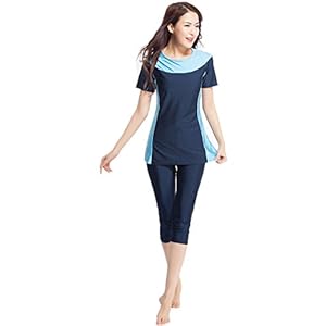 Burkini, korte mouwen, discrete damesbadmode