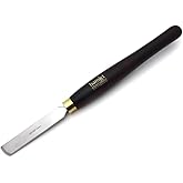 Hamlet Craft Tools Rolled Edge Radius Skew Chisel (HCT107R) by Henry Taylor, 1-1/4" Wide x 1/4" Thick Blade, M2 HSS, 20-3/4" Overall Length, Stained Beech Handle