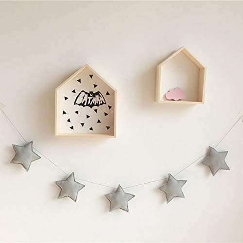 Areena Shop New Nordic Baby Room Handmade Nursery Star Garlands Christmas Kids Room Wall Decorations Photography Props Best Gifts (Gray)