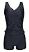 MiYang Women's Plus-Size Shaping One Piece Swim Dresses Swimsuit Black XX-Large (US 18W-20W)