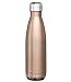 Swig Savvy Vacuum Insulated Stainless Steel Sports Water Bottle, Double Wall Leakproof Lid, 17oz, Cola Shape, Travel Thermos