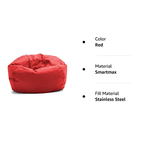 Poltrona A Sacco Milano Big Joe - Smartmax, Rosso Fuoco, Con Schienale E Braccioli Strutturati