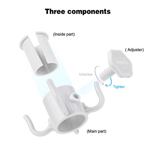 TAGVO Beach Umbrella Hanging Hook, 2 Pack Umbrella Hooks Hanger, 4
