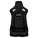 BRAUM Elite-R Series Racing Seats – Fixed Bucket Seat with Carbon Fiber Backing – Black Cloth and Piping + Bottom Mount (Fits up to 38