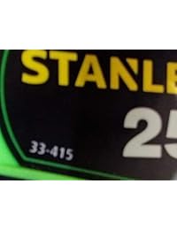 Stanley 33   415 25 ft X 1 in   Hi vis Verde Cinta métrica con revestimiento de Tylon Blade