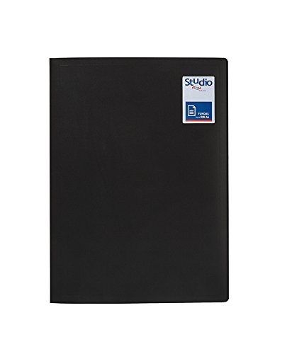 Pardo Studio Style 30 Pocket Polypropylene Folder - Black