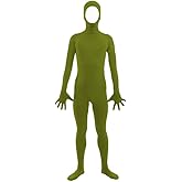 Gaoin Men's and Women's Face Open Spandex Halloween Costumes Bodysuits