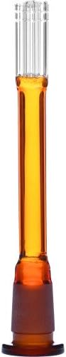 SCIENTIFIC GLASSWARE STEMS 12-1530 18MM BY 14MM STEM 6 ARM AMBER 4.5"