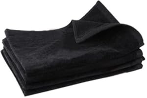 Towel Supercenter Fingertip Towels 11X18 100% Cotton Rally Towels Colors 24Pack 36Pack 60Pack 120Pack (Black, 24)