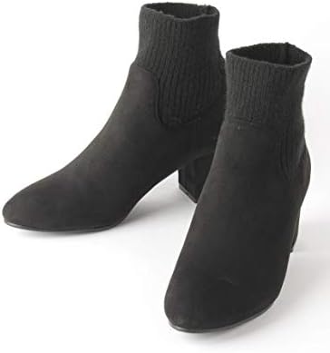 Amazon セシルマクビー スエードニットブーツ ブラック M Cecil Mcbee セシルマクビー ファッションサンダル