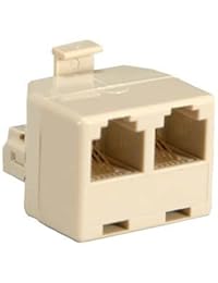 installerparts RJ11 Modular adaptador en T, 1 m 2 F Marfil Color