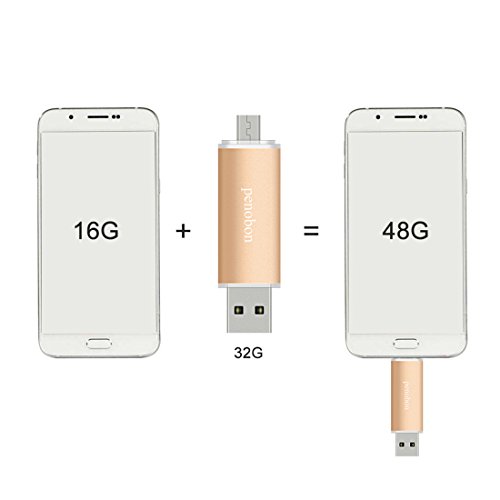 Penobon USB Memory Sticks For Computers Android Flash Drive 32 GB USB Flash Drives Metal USB Thumb Drives Colorful USB Stick Pen Drive 32 GB Water&Shcok Resistant Frosted Champagne Gold - Thumbnail 7