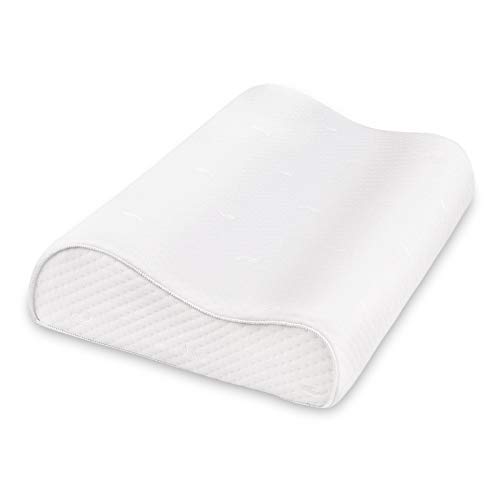 Memory Foam PillowContour Cervical Neck Support Pillows with Washable Pillowcase,Orthopedic