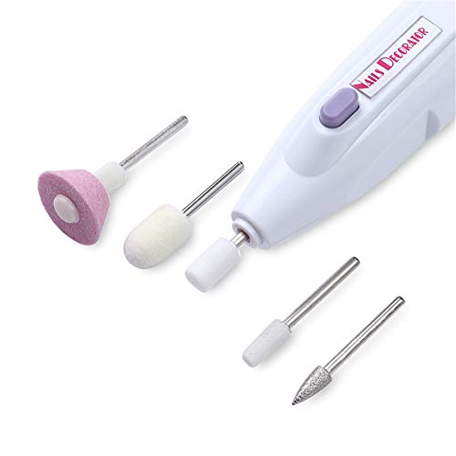 BORN PRETTY Electric Nail Drill Machine Acrylic Nail Art File Manicuring Pedicure Kit Portable Nail Buffer Polisher with 5Pcs Nail Drill Bits